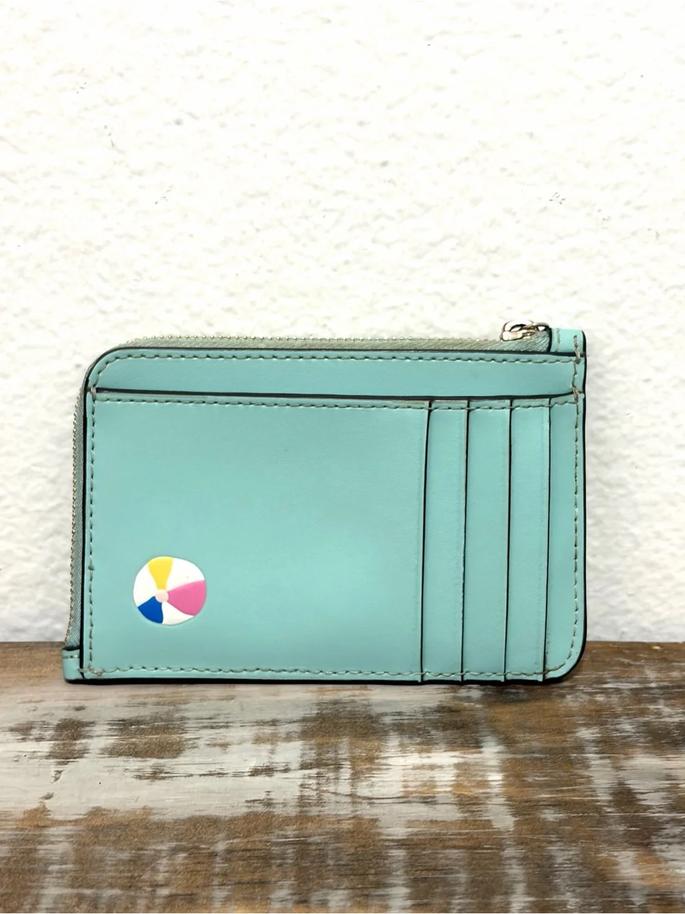 Kate Spade “Pool Float” Medium L-Zip Card Holder Coin Wallet - EC